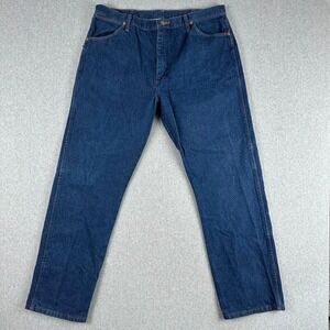 Wrangler Men's Dark‎ Wash Denim Jeans 38x32 Classic Fit Western Cowboy Rodeo
